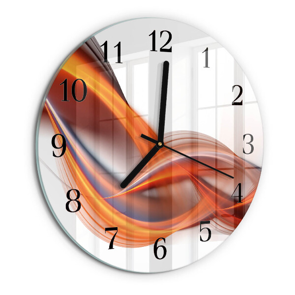 Round wall clock Abstract Smoke