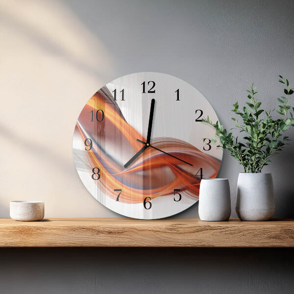 Round wall clock Abstract Smoke