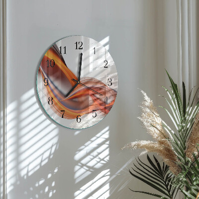 Round wall clock Abstract Smoke