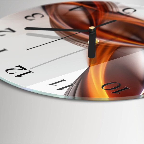 Round wall clock Abstract Smoke