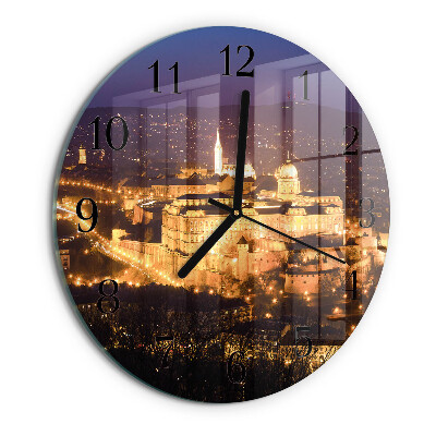 Round wall clock City of Budapest
