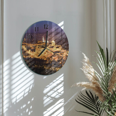 Round wall clock City of Budapest