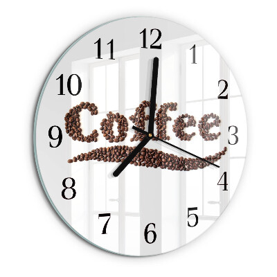 Round wall clock Coffee 