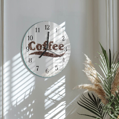 Round wall clock Coffee