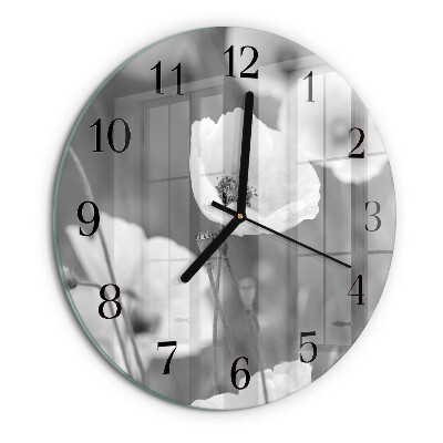 Round wall clock Poppies