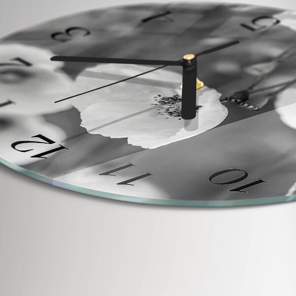 Round wall clock Poppies