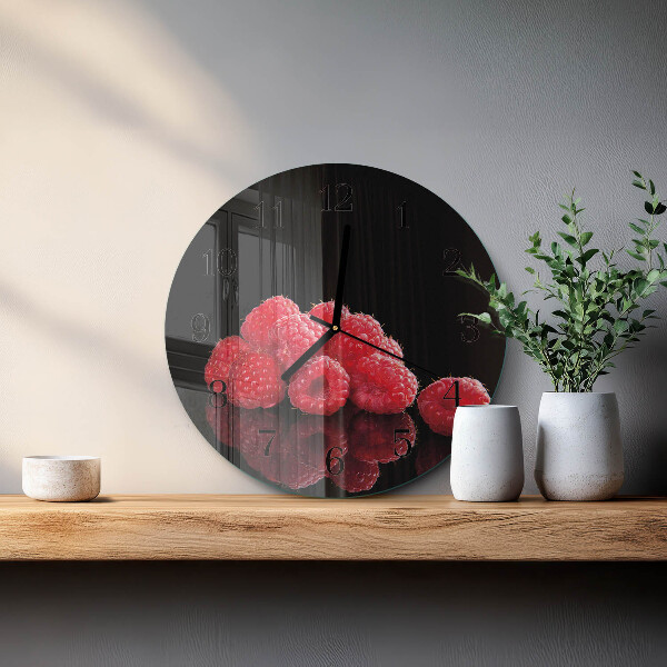 Round wall clock Raspberries