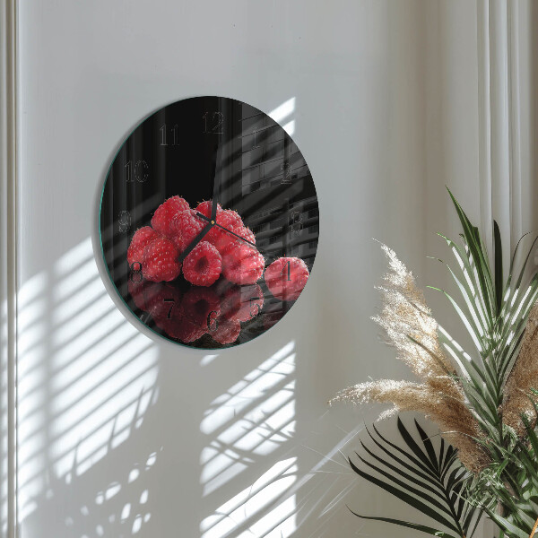 Round wall clock Raspberries