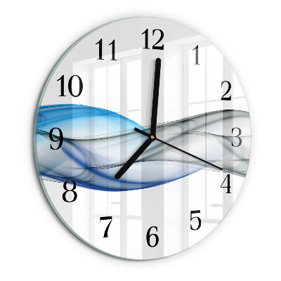 Round wall clock Abstract Smoke