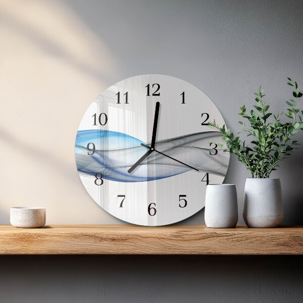 Round wall clock Abstract Smoke