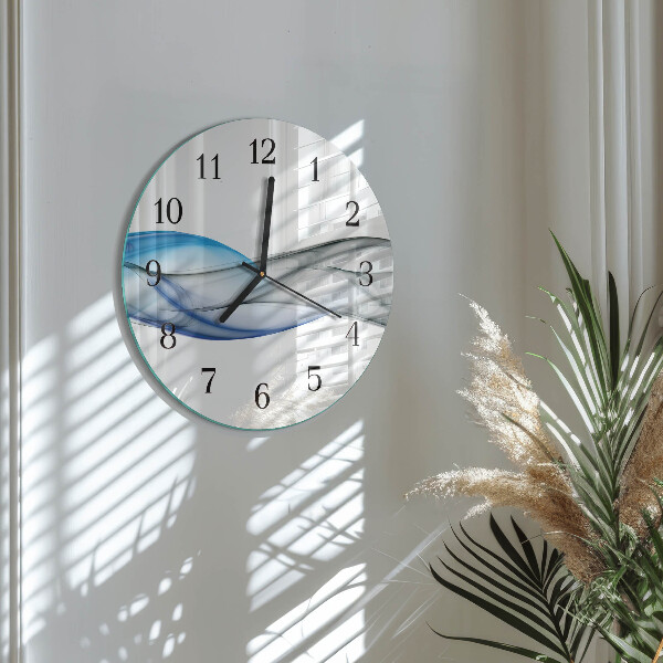 Round wall clock Abstract Smoke