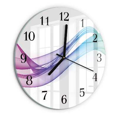 Round wall clock Abstract Lines