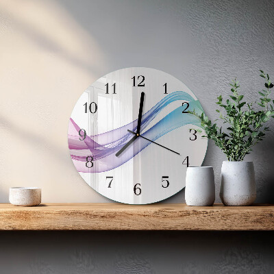 Round wall clock Abstract Lines