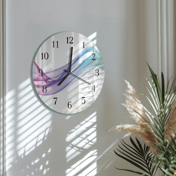 Round wall clock Abstract Lines