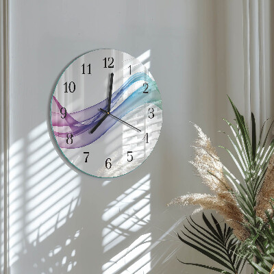 Round wall clock Abstract Lines