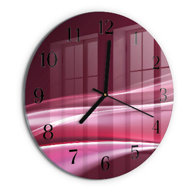 Round wall clock Abstract Lines