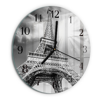 Round wall clock Eiffel Tower Paris
