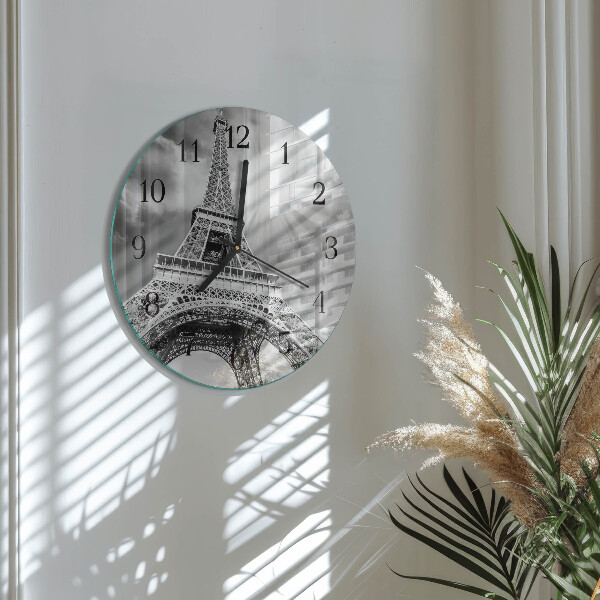 Round wall clock Eiffel Tower Paris