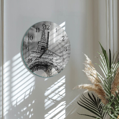 Round wall clock Eiffel Tower Paris