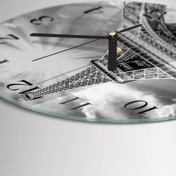 Round wall clock Eiffel Tower Paris