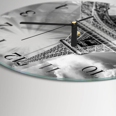 Round wall clock Eiffel Tower Paris