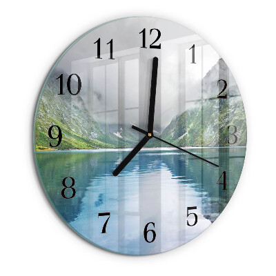 Round wall clock Mountain Lake