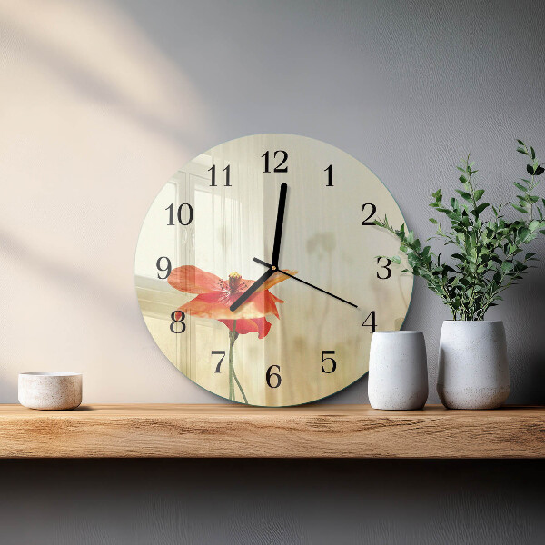 Round wall clock Poppy