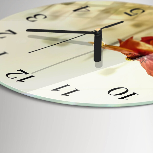 Round wall clock Poppy