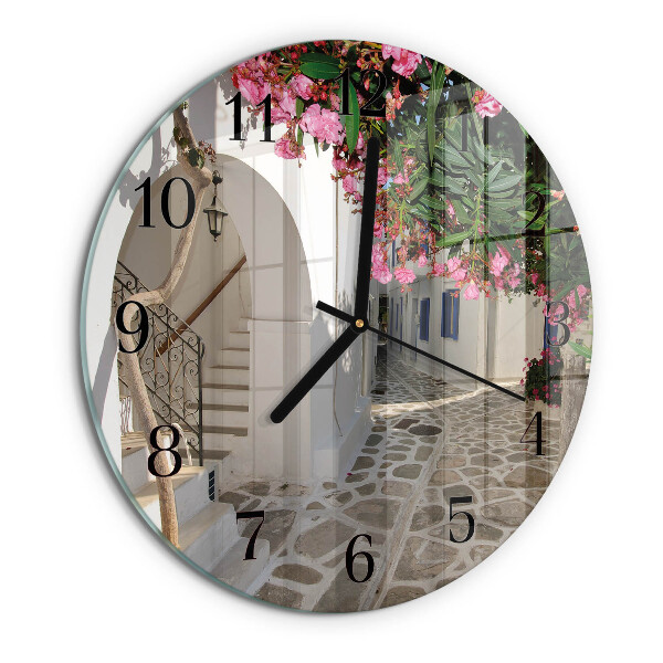 Round wall clock Flowers Alley