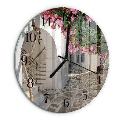 Round wall clock Flowers Alley