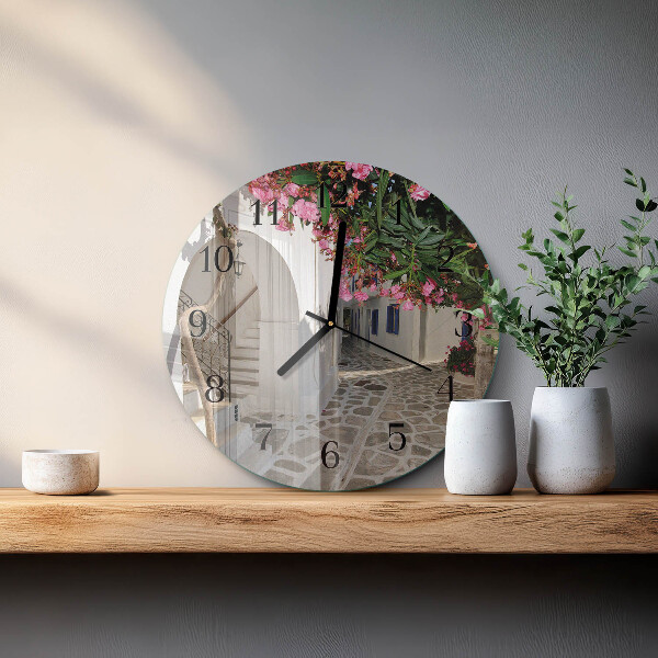 Round wall clock Flowers Alley