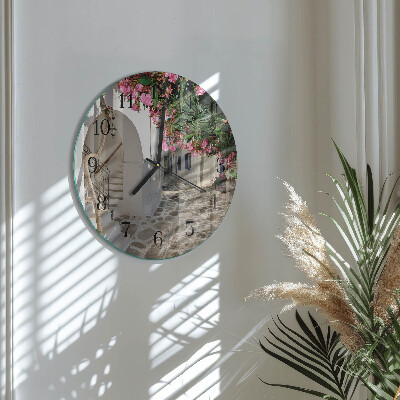 Round wall clock Flowers Alley