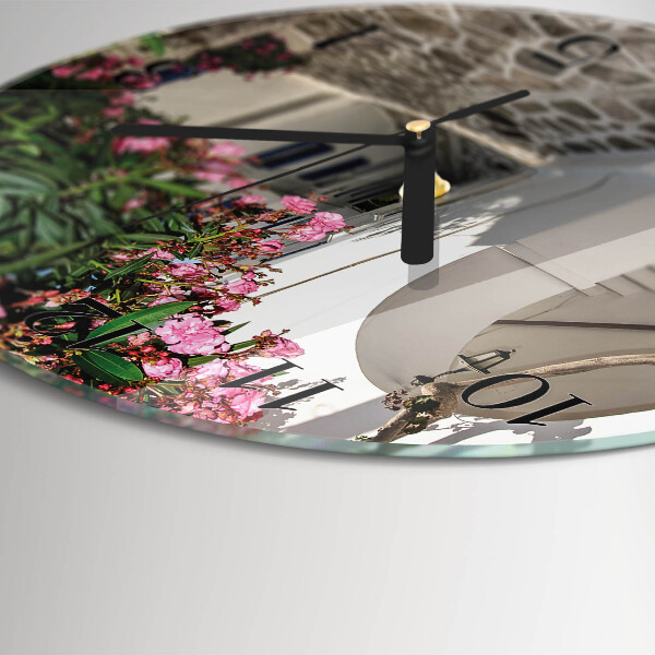 Round wall clock Flowers Alley