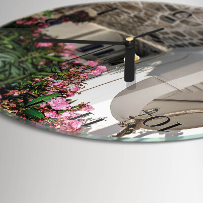 Round wall clock Flowers Alley