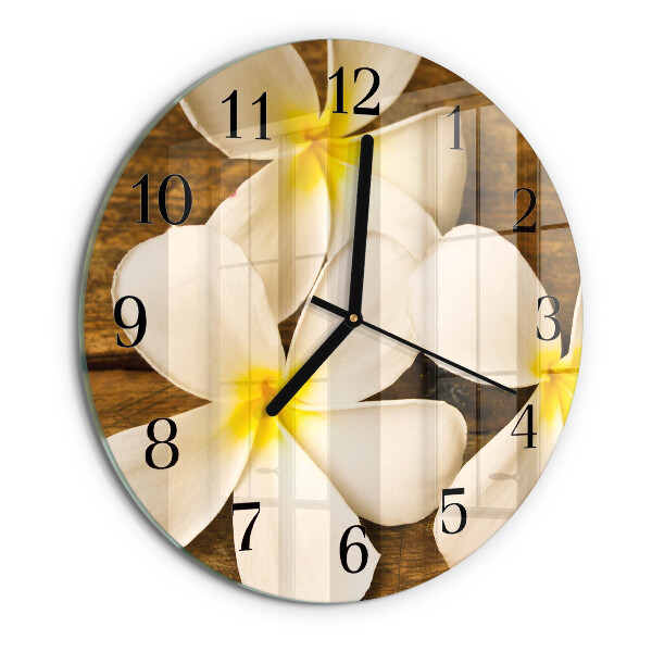 Round wall clock Flowers