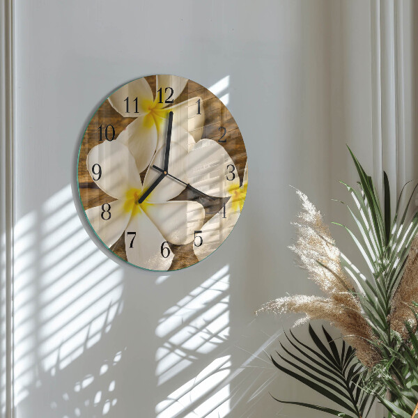 Round wall clock Flowers