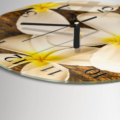 Round wall clock Flowers