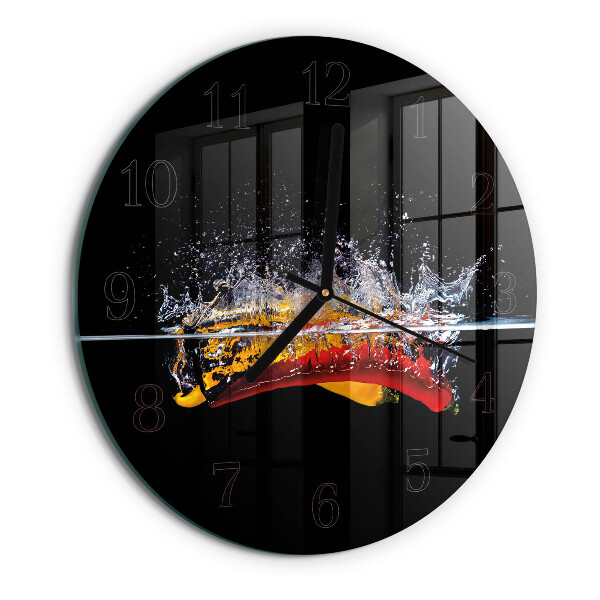Round wall clock Chili peppers