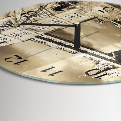 Round wall clock London Bridge Sepia