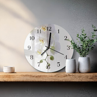 Round wall clock Orchid