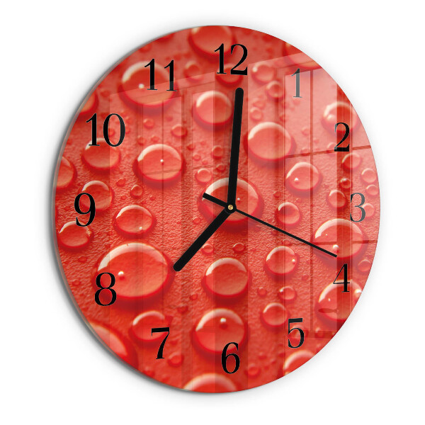 Round wall clock Drops of Water