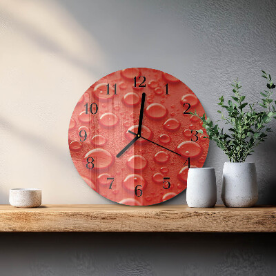 Round wall clock Drops of Water