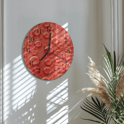 Round wall clock Drops of Water