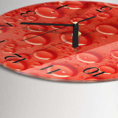 Round wall clock Drops of Water