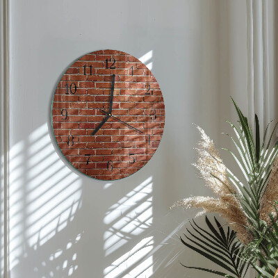 Round wall clock Brick Wall