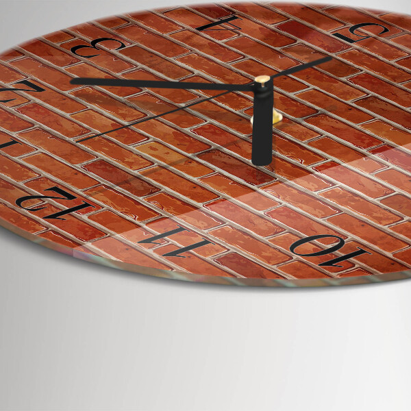 Round wall clock Brick Wall