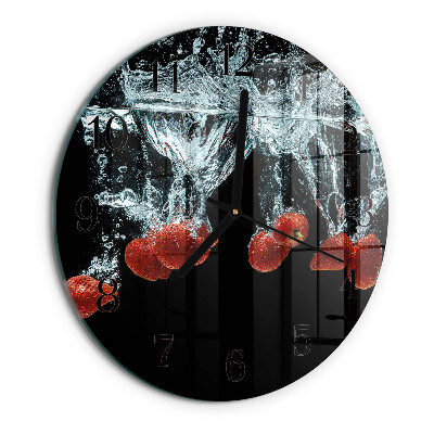 Round wall clock Strawberries