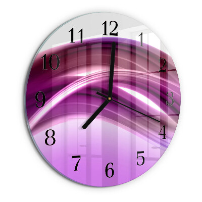 Round wall clock Abstract Lines
