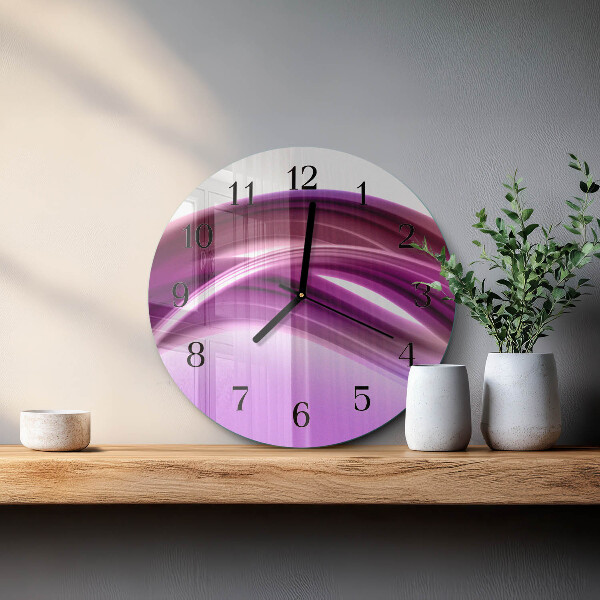Round wall clock Abstract Lines