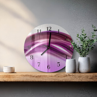 Round wall clock Abstract Lines